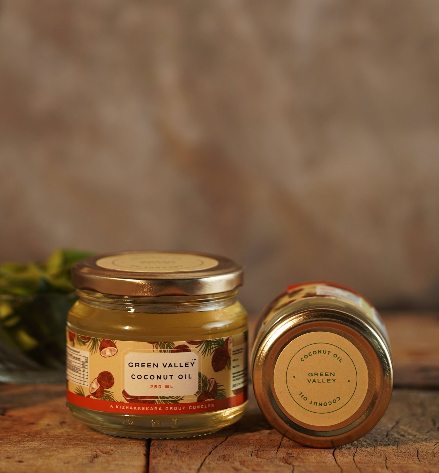 100% Pure Semi-Cold Pressed Coconut Oil, Glass Jar