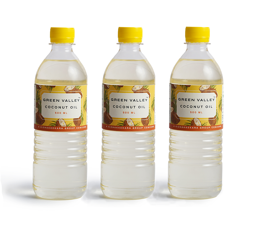 coconut oil plastic bottle 500ml 3 pack