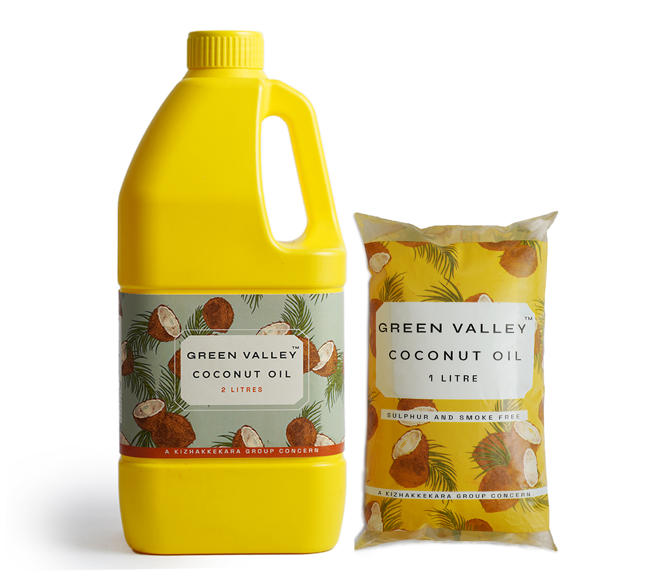 100% Pure Semi-Cold Pressed Coconut Oil, 2L + 1L